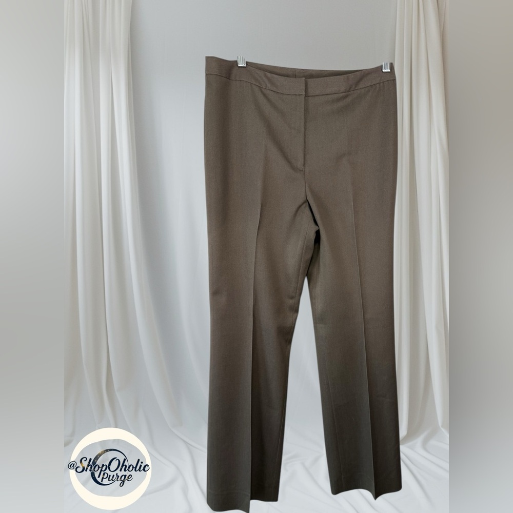 T Tahari Dark Brown Two-Piece Belted Blazer Suit - Picture 3 of 16